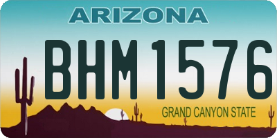 AZ license plate BHM1576