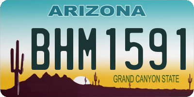 AZ license plate BHM1591