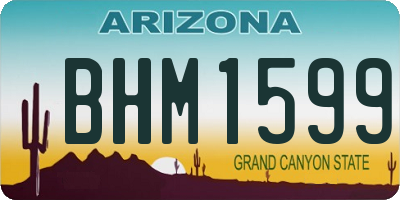 AZ license plate BHM1599