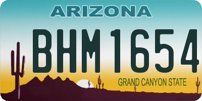 AZ license plate BHM1654