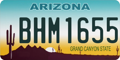 AZ license plate BHM1655