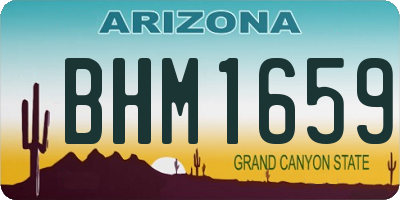AZ license plate BHM1659