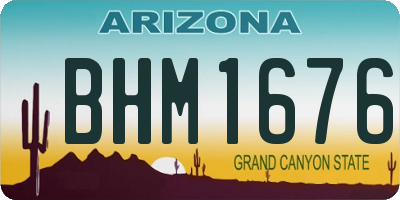 AZ license plate BHM1676
