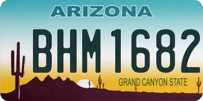 AZ license plate BHM1682