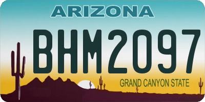 AZ license plate BHM2097