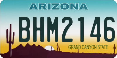 AZ license plate BHM2146