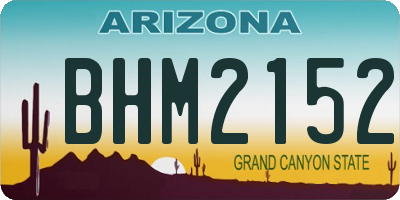 AZ license plate BHM2152
