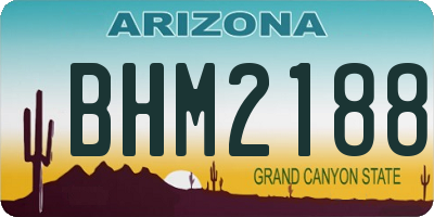 AZ license plate BHM2188