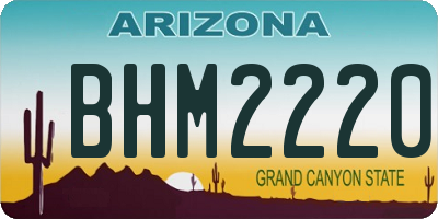 AZ license plate BHM2220