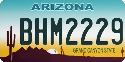 AZ license plate BHM2229