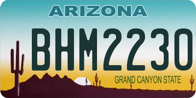 AZ license plate BHM2230