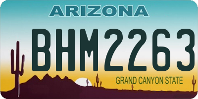 AZ license plate BHM2263
