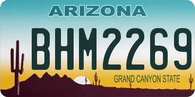 AZ license plate BHM2269