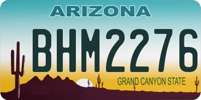 AZ license plate BHM2276