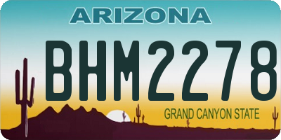 AZ license plate BHM2278