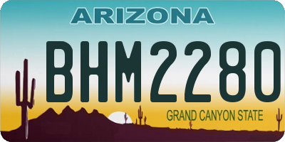AZ license plate BHM2280
