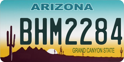 AZ license plate BHM2284