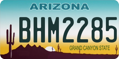 AZ license plate BHM2285
