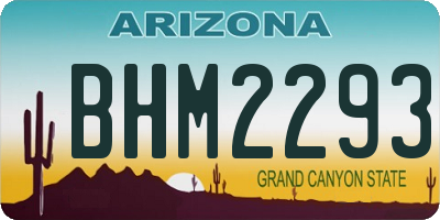 AZ license plate BHM2293