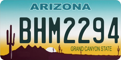 AZ license plate BHM2294