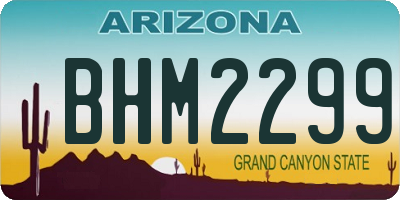 AZ license plate BHM2299