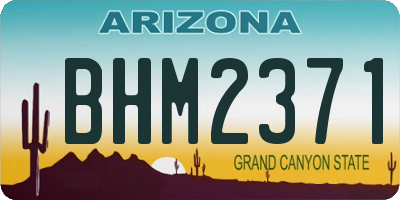 AZ license plate BHM2371