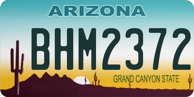 AZ license plate BHM2372