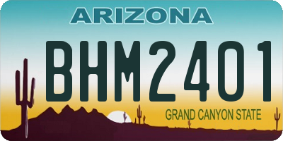 AZ license plate BHM2401