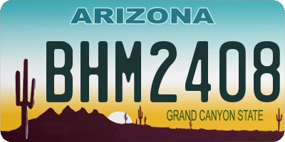 AZ license plate BHM2408