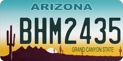 AZ license plate BHM2435
