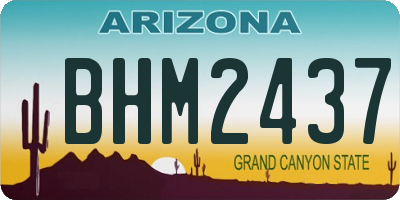 AZ license plate BHM2437