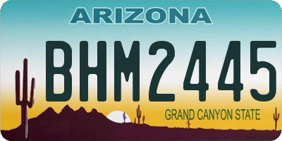 AZ license plate BHM2445