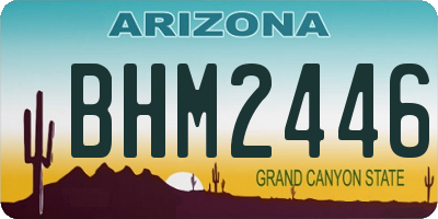 AZ license plate BHM2446