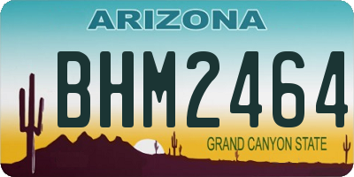 AZ license plate BHM2464