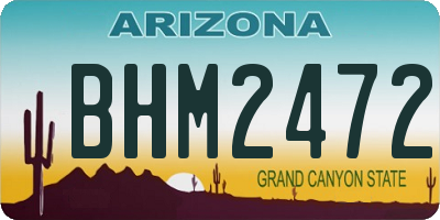 AZ license plate BHM2472