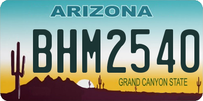 AZ license plate BHM2540