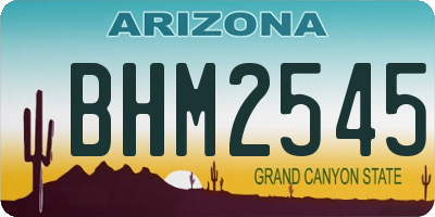 AZ license plate BHM2545
