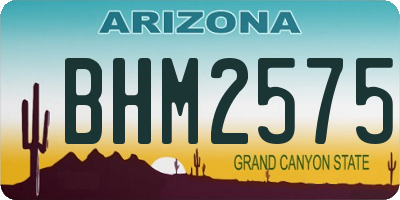 AZ license plate BHM2575