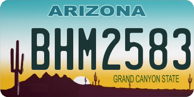AZ license plate BHM2583