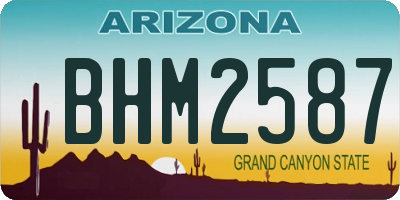 AZ license plate BHM2587