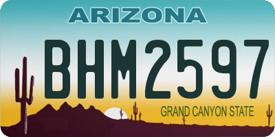 AZ license plate BHM2597
