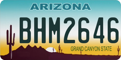 AZ license plate BHM2646