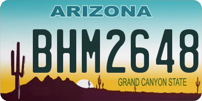 AZ license plate BHM2648