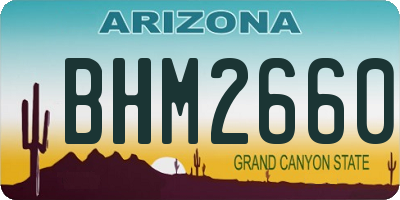 AZ license plate BHM2660
