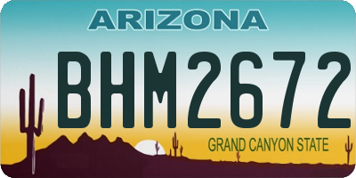 AZ license plate BHM2672