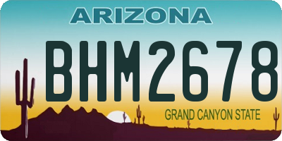 AZ license plate BHM2678