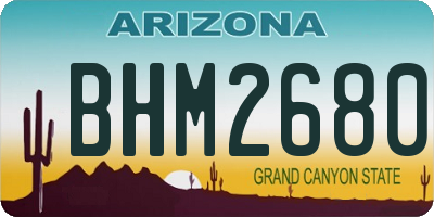 AZ license plate BHM2680