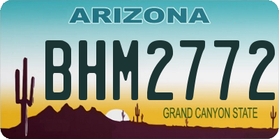 AZ license plate BHM2772
