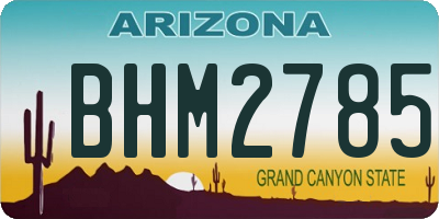 AZ license plate BHM2785