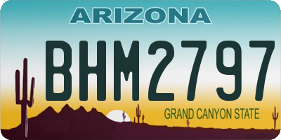 AZ license plate BHM2797